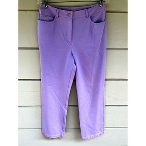 St. John Sport by Marie Gray Lavender Stretch Cotton Jeans, Size 8